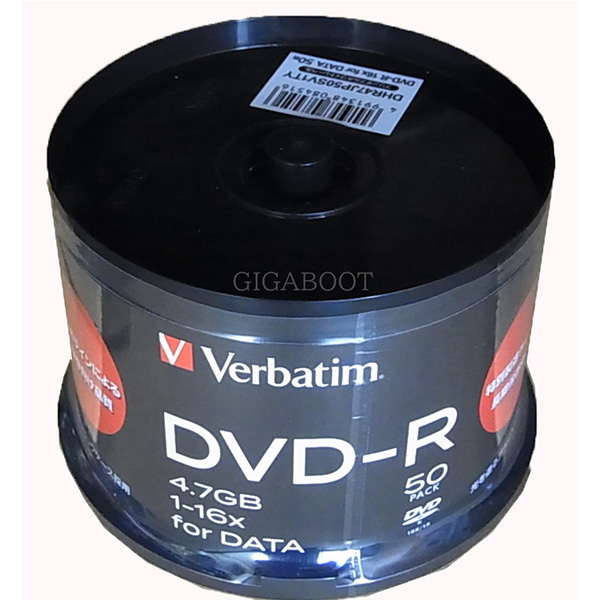 バーベイタム DHR47JP50SV1TY TYコード データ用DVD-R